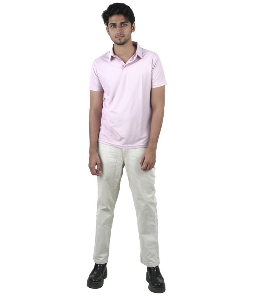     			Radprix Polyester Regular Fit Solid Half Sleeves Men's Polo T Shirt - Pink ( Pack of 1 )