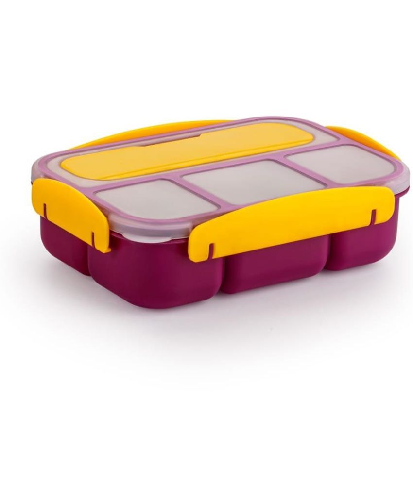     			Dark Sun Kitchenware 4 Compartment School/Office Plastic Lunch Box 1 - Container ( Pack of 1 )