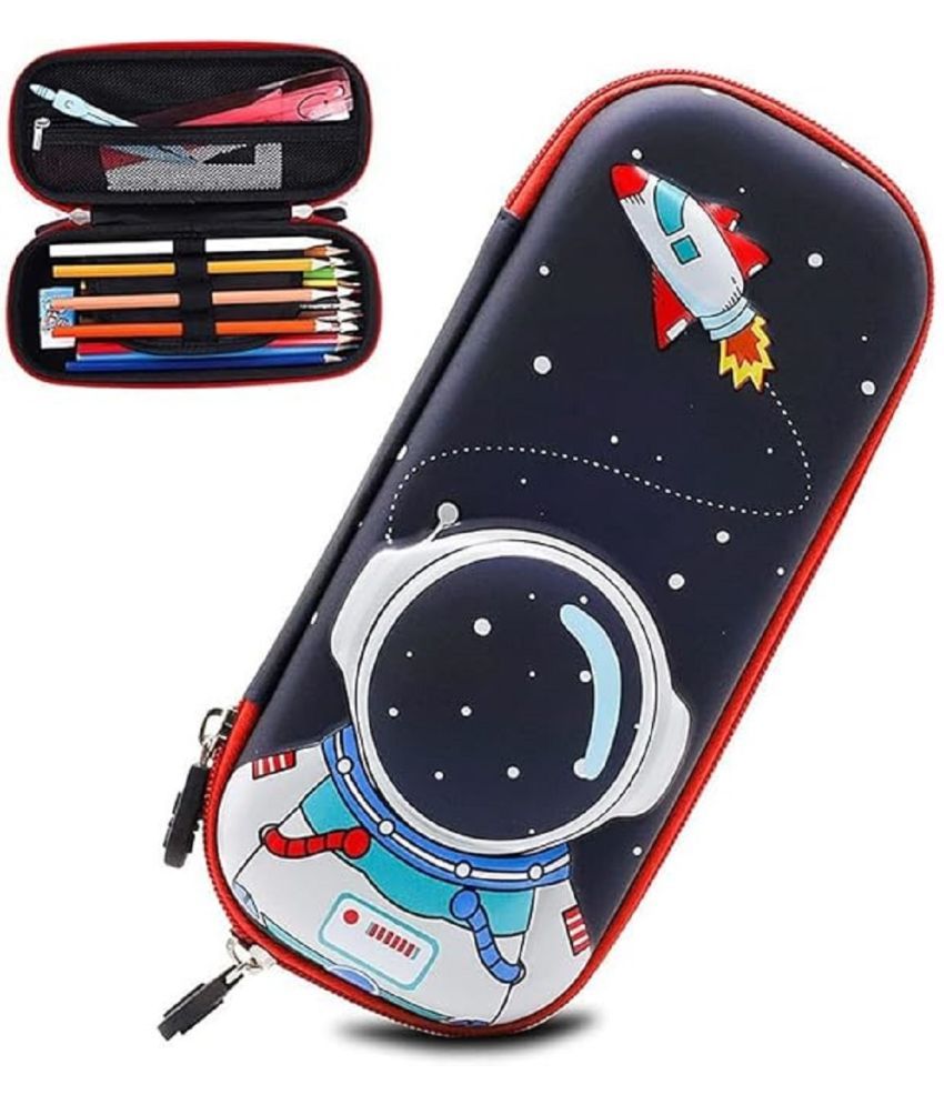     			FEDIFU 3D Cover EVA Space Astronaut Theme Pencil Case Large Capacity Pencil Pouch Bag Compass School Pouch Organizer for Students Kids Premium Stylish Pen Holder Pouch Stationery Bo