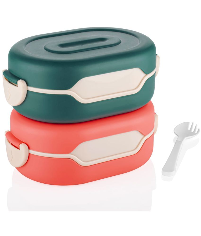     			FIT4CHEF Kids Lunch Box Plastic Lunch Box 2 - Container ( Pack of 2 )