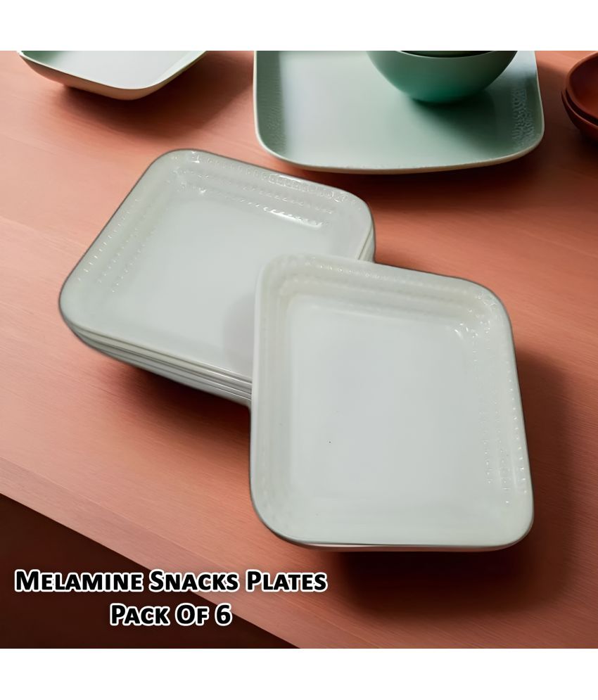     			Inpro 6 Pcs Melamine White Quarter Plate