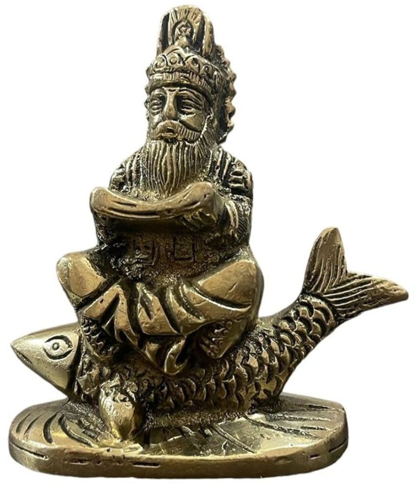     			Neo Classic Brass Lord Vishnu Idol ( 9 cm )