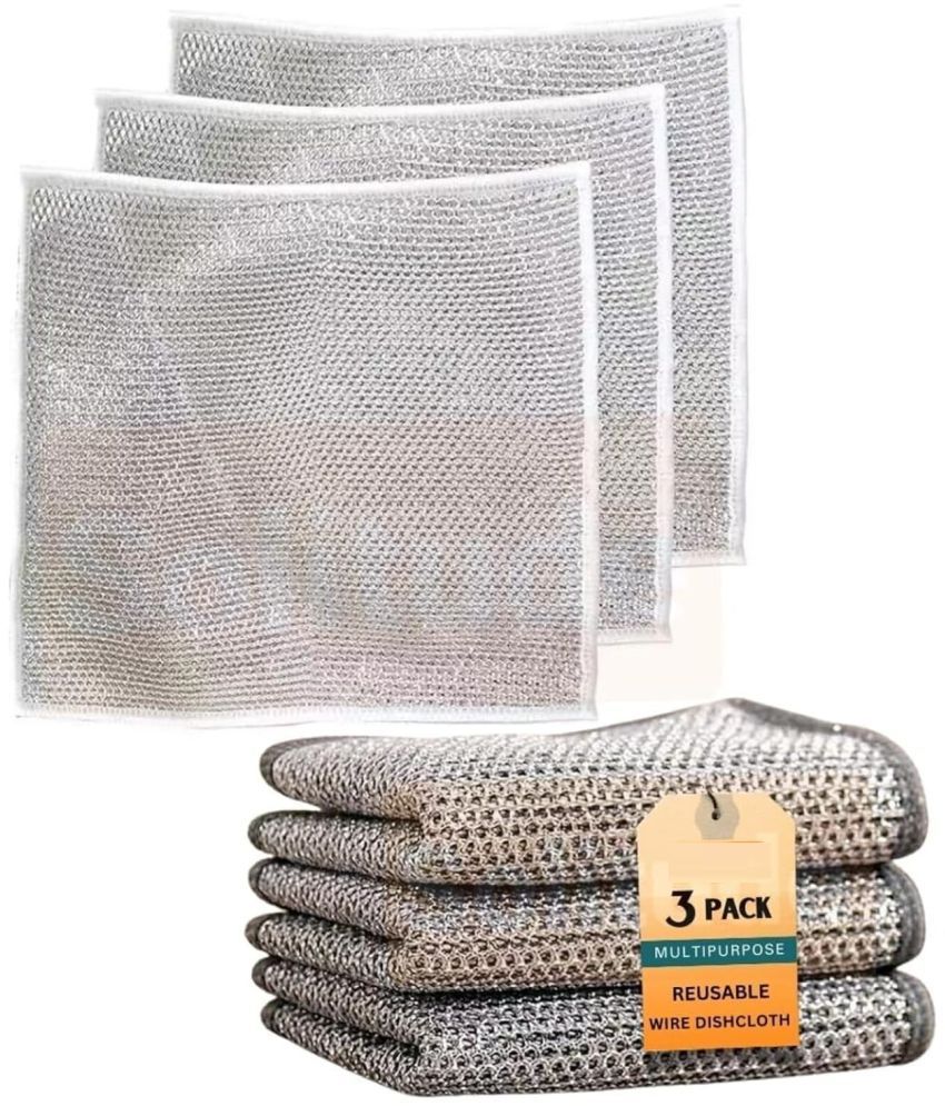     			RAMDEV ENTERPRISE Stainless Steel All Cleaning Cloth ( Pack of 3 )