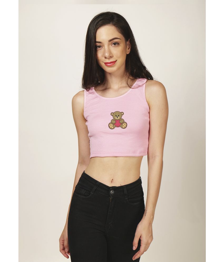     			fashion and youth Pink Cotton Blend Women's Crop Top ( Pack of 1 )