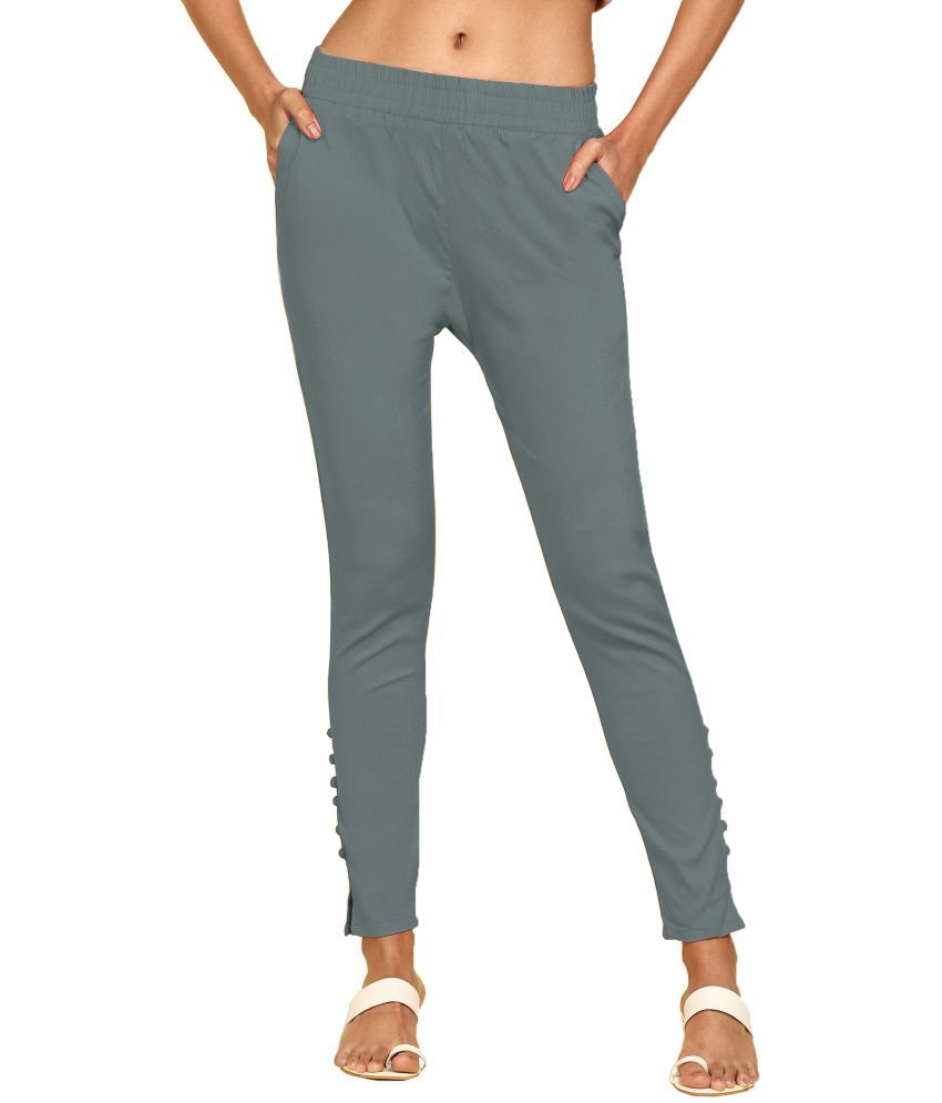     			Colorscube - Dark Grey Cotton Women's Pencil Pants ( Pack of 1 )