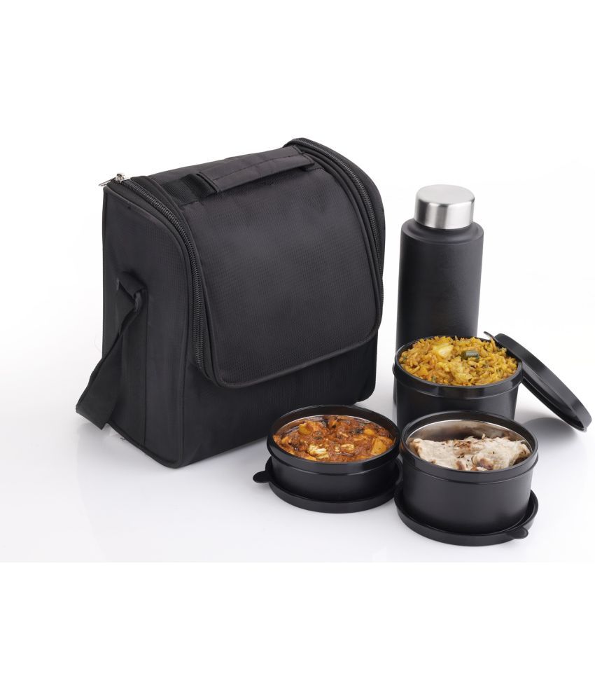     			Dark Sun Kitchenware School/College/Office Stainless Steel Lunch Box 3 - Container ( Pack of 1 )