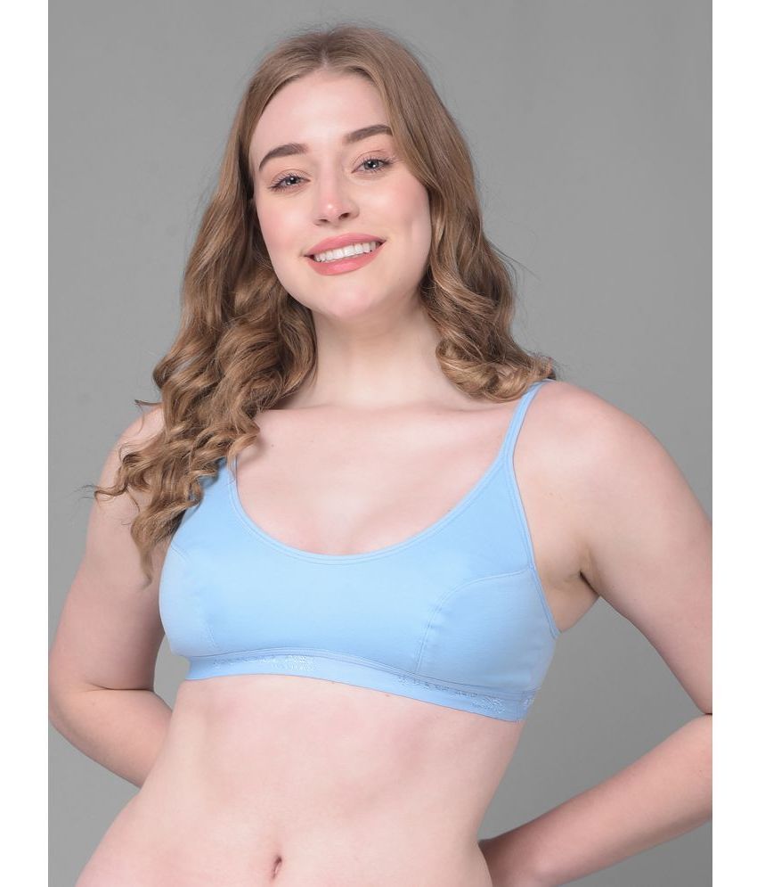     			Dollar Missy Blue Cotton Non Padded Women's Cami bra ( Pack of 1 )