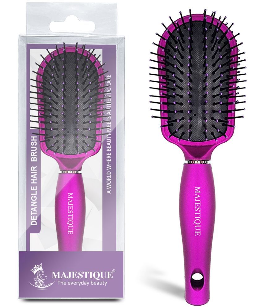     			Majestique Purple Detangler Brush Ultra-Soft Tipped Nylon Glides Through Tangles For Women - 1 Pcs