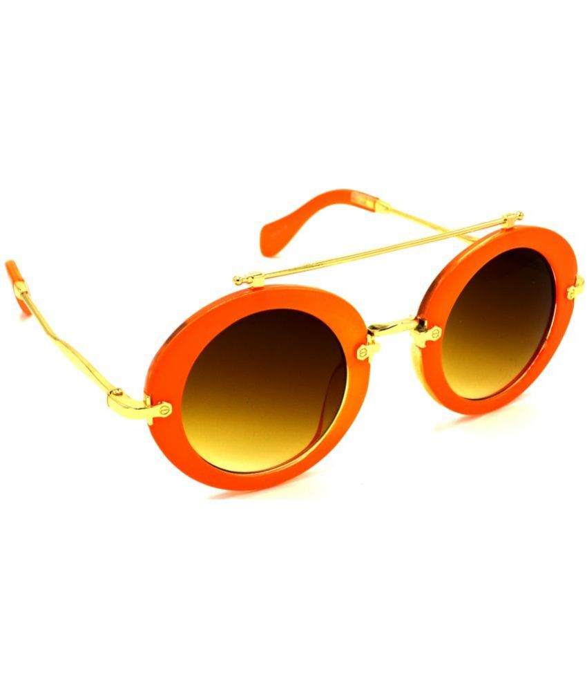     			RED LEAF Orange Round Sunglasses ( Pack of 1 )