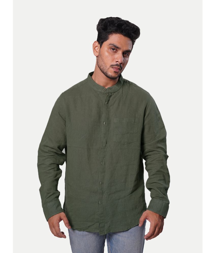     			Radprix Cotton Blend Regular Fit Solids Full Sleeves Men's Casual Shirt - Green ( Pack of 1 )