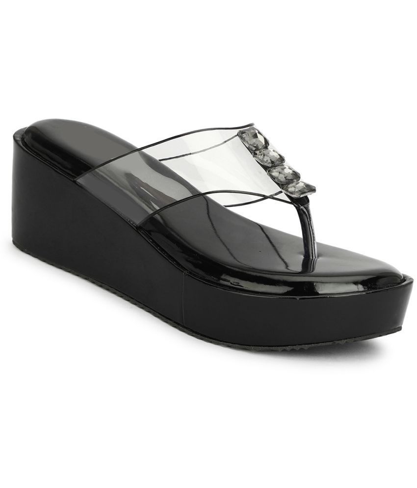     			Rimezs Black Women's Slip On Heels