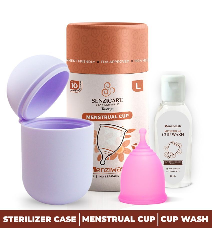     			Senziwash Silicone Reusable Menstrual Cup Large ( Pack of 3 )