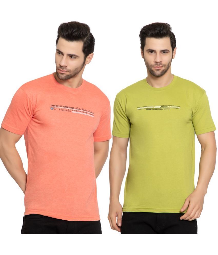     			Zeffit Multicolor Cotton Regular Fit Men's Sports T-Shirt ( Pack of 2 )