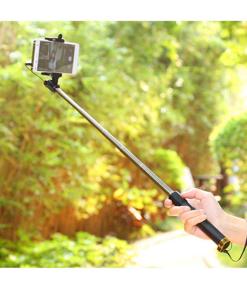     			ZmiZc Aux Wire Selfie Stick ( Black )