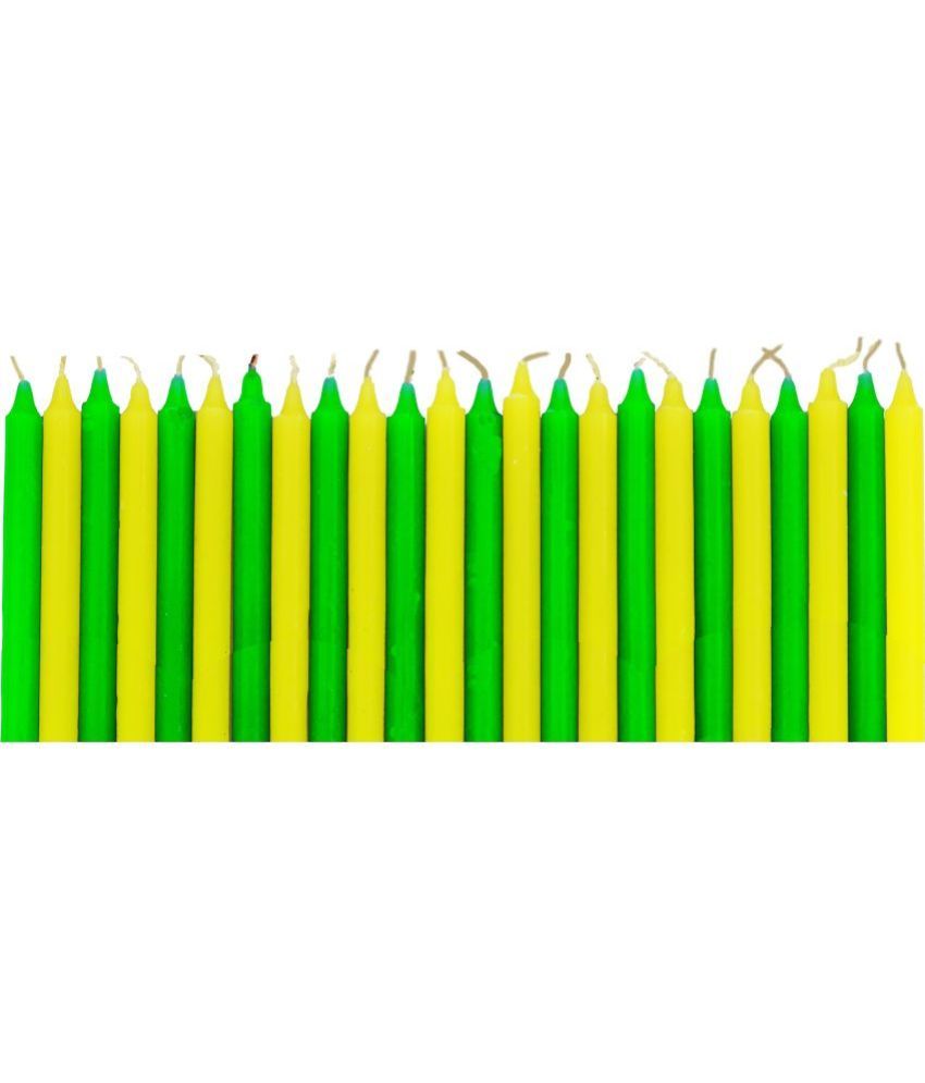     			ASIDEA Multicolour Tapered Candle 10 cm ( Pack of 50 )