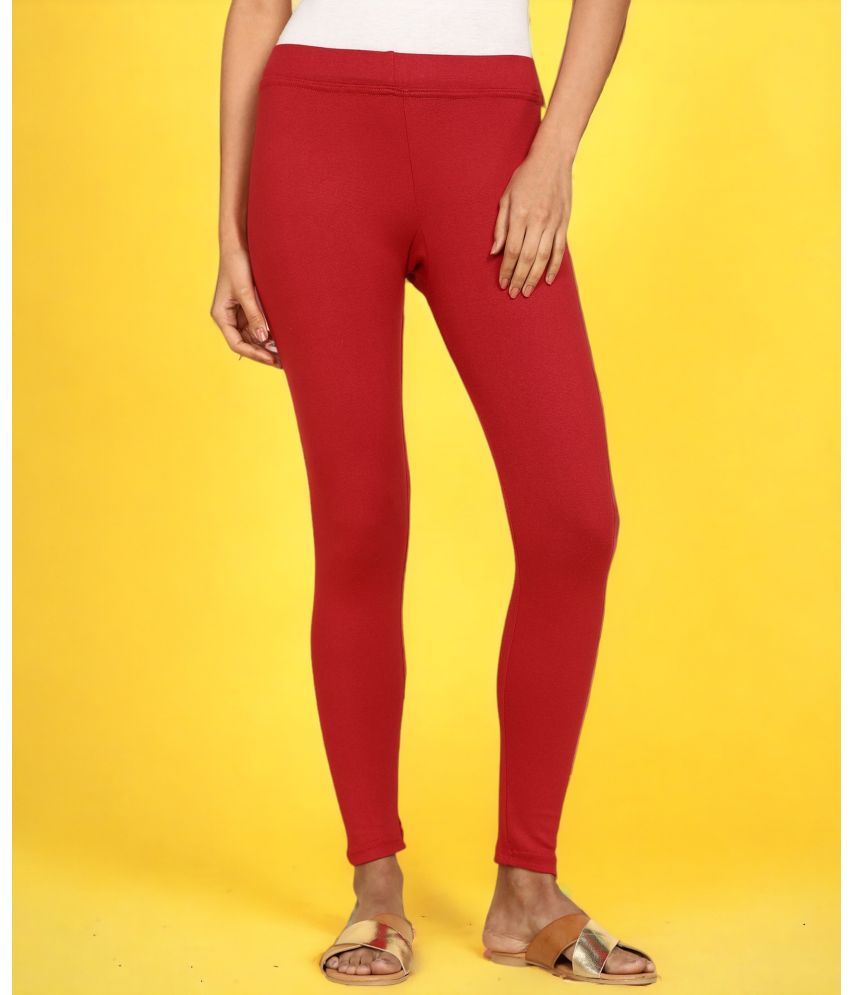     			Colorscube - Red Cotton Women's Leggings ( Pack of 1 )