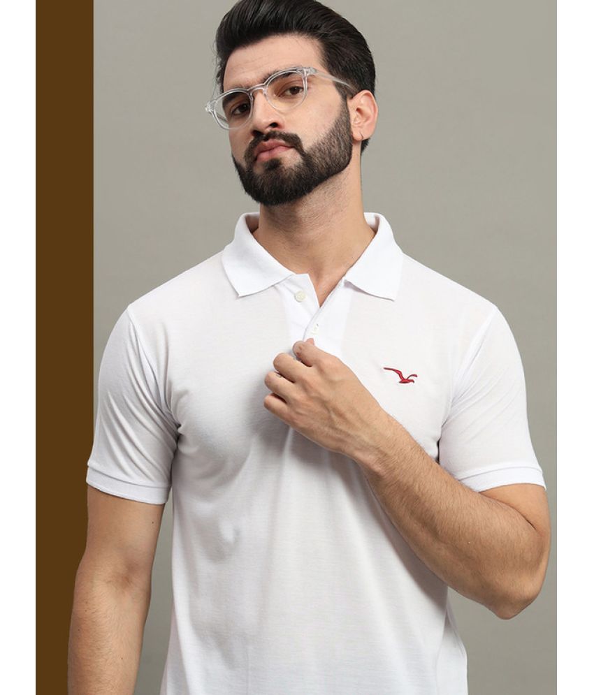     			GET GOLF Cotton Blend Regular Fit Solid Half Sleeves Men's Polo T Shirt - White ( Pack of 1 )