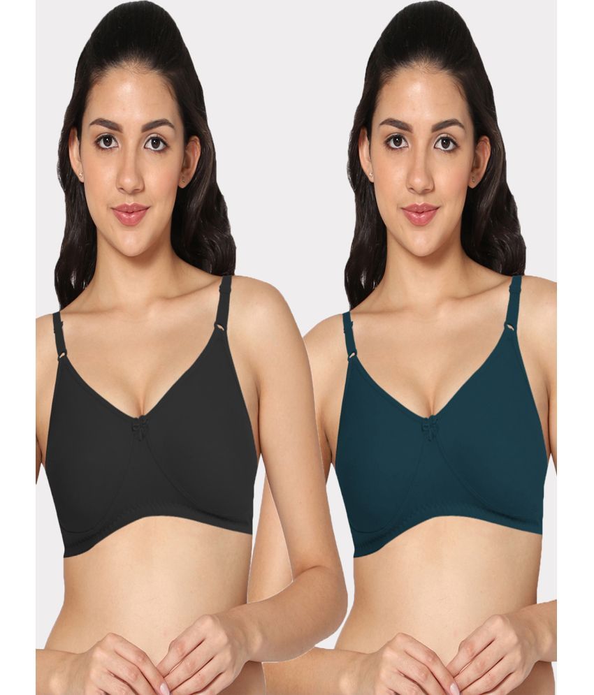     			IN CARE LINGERIE Multicolor Cotton Blend Lightly Padded Women's T-Shirt Bra ( Pack of 2 )