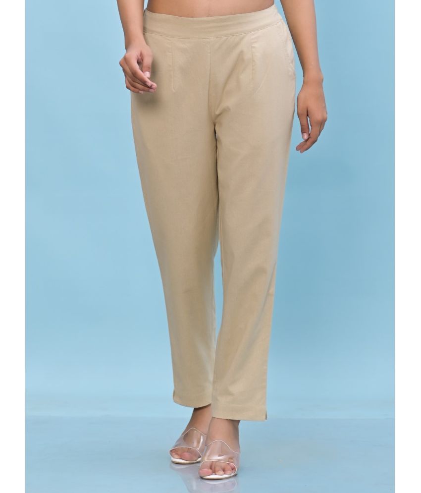     			Juniper - Beige Cotton Women's Straight Pant ( Pack of 1 )