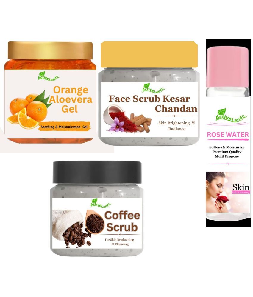     			Orange Gel and kesar chandan scruB and cofee scrub and Rose water 100ml each