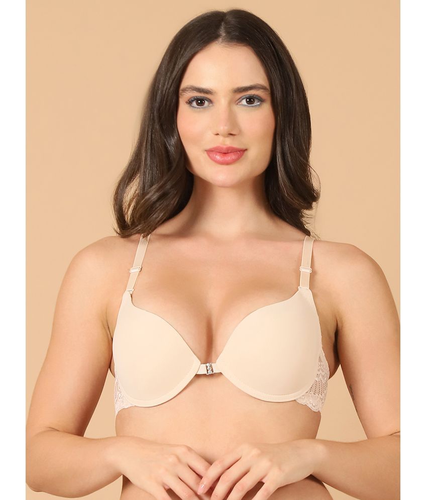     			PrettyCat Beige Polyester Lightly Padded Women's Plunge Bra ( Pack of 1 )