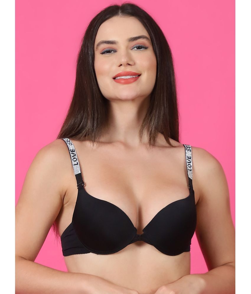     			PrettyCat Black Polyester Lightly Padded Women's Push Up Bra ( Pack of 1 )