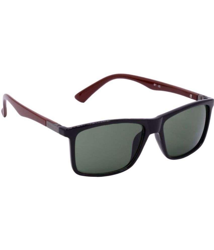     			RED LEAF Black Rectangular Sunglasses ( Pack of 1 )