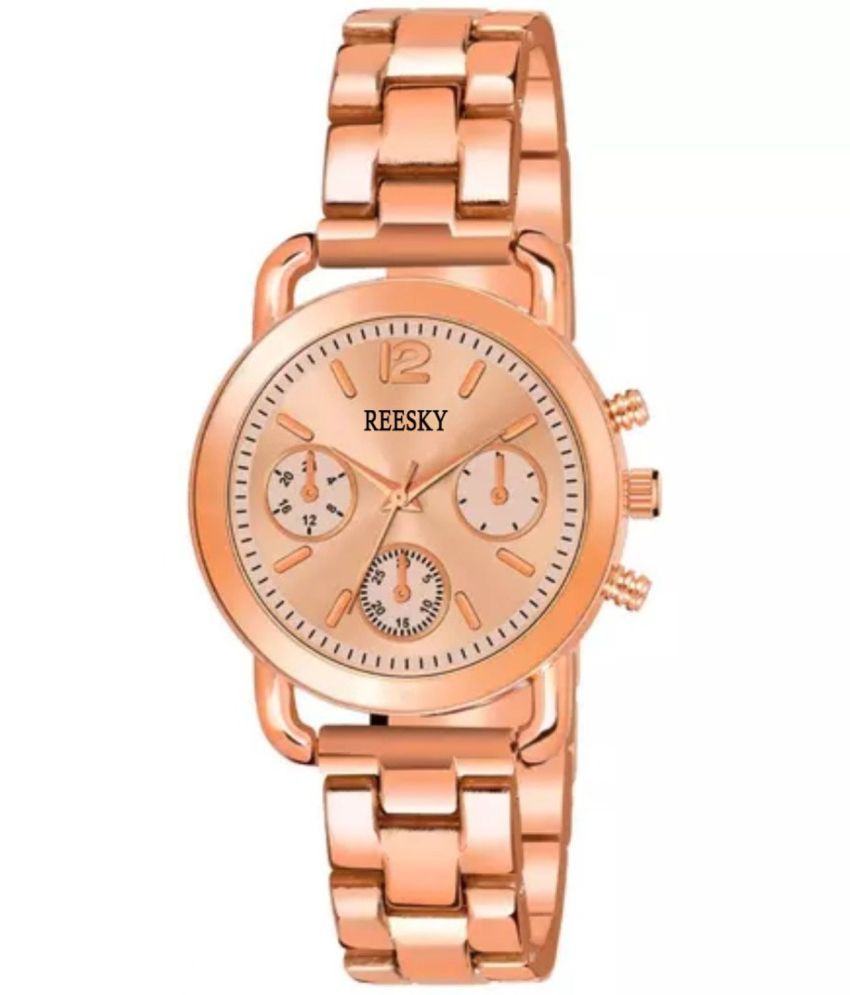     			REESKY Rose Gold Metal Analog Womens Watch