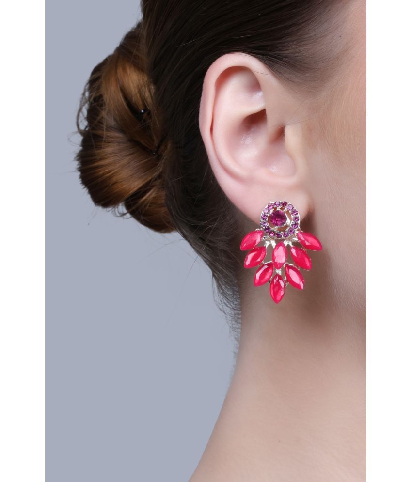     			SUNHARI Red Stud Earrings ( Pack of 1 )