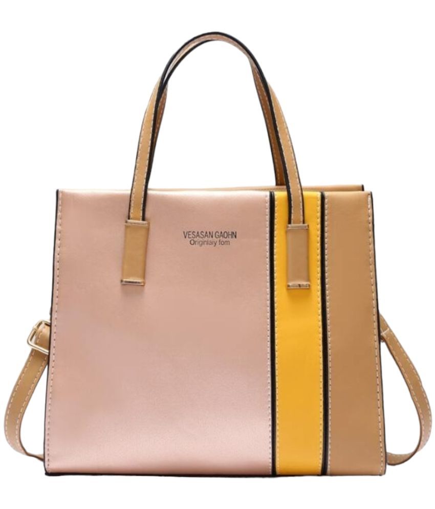     			Santorini Yellow Faux Leather Shoulder Bag