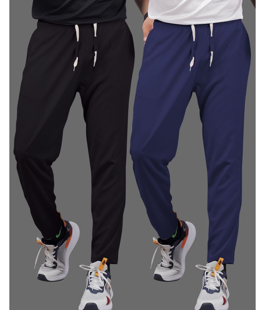     			Septem Navy Blue Cotton Blend Men's Sports Trackpants ( Pack of 2 )