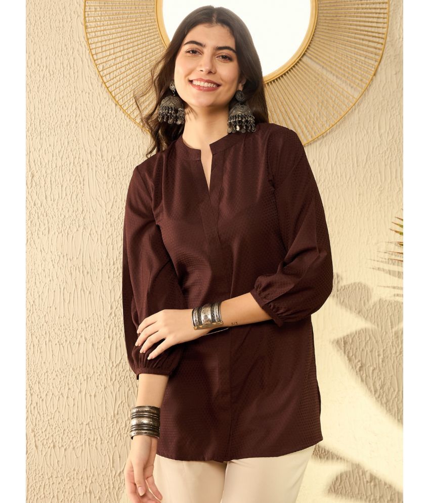     			Vaamsi Brown Polyester Women's Tunic ( Pack of 1 )