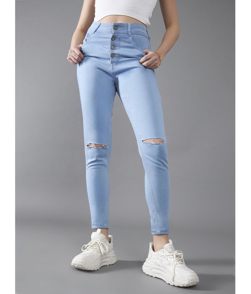     			Dolce Crudo - Light Blue Denim Skinny Fit Women's Jeans ( Pack of 1 )