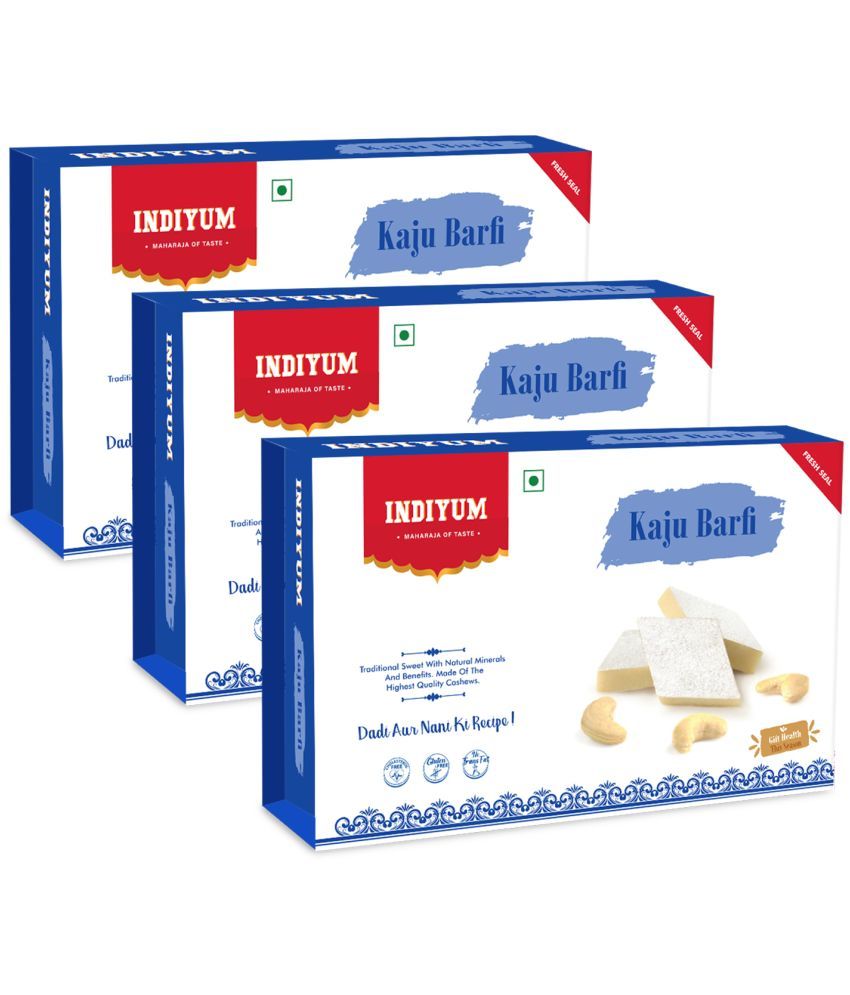     			Indiyum Kaju Burfi 600 gm Pack of 3