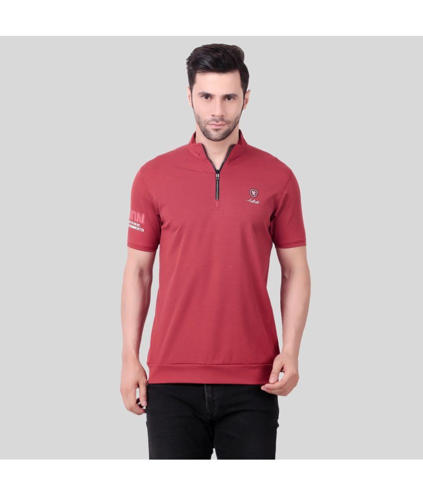     			NEXGEN  CLUB Rust Cotton Regular Fit Men's Sports Polo T-Shirt ( Pack of 1 )