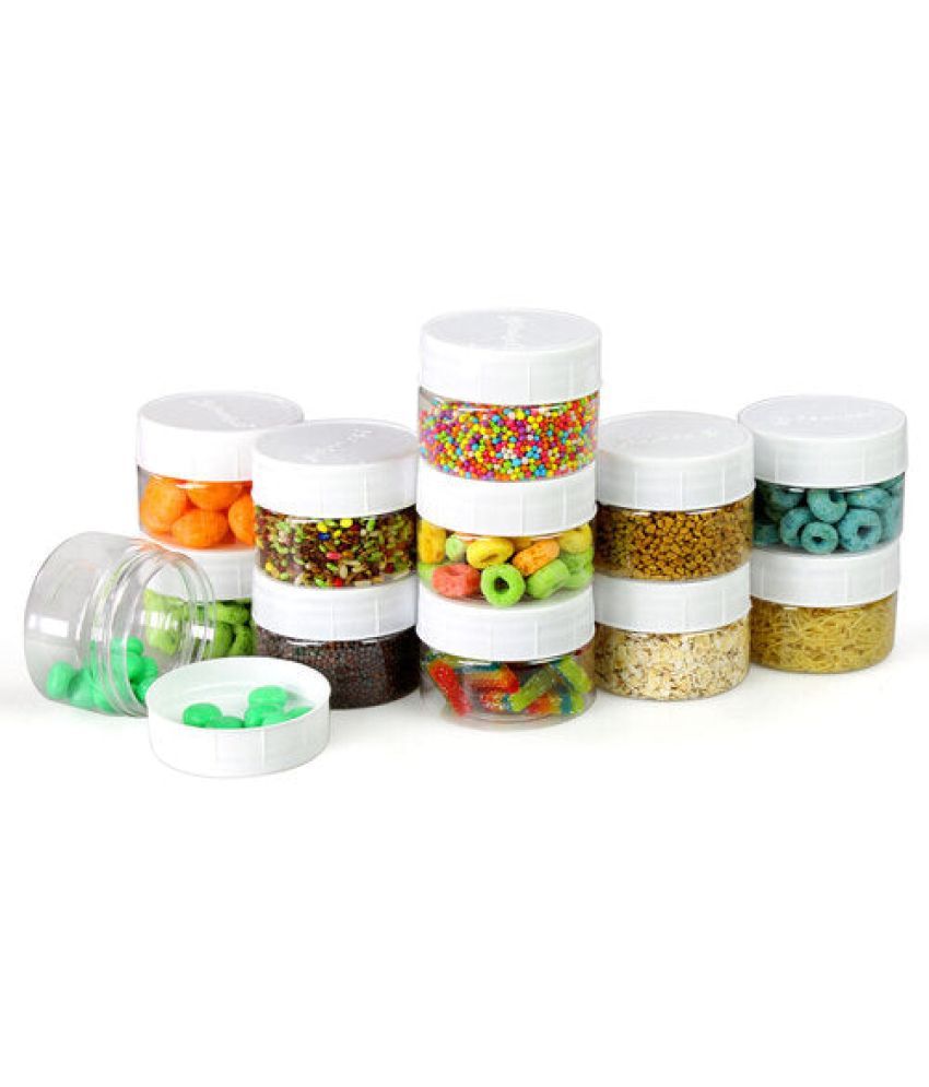     			PearlPet Dibbi-50gm Plastic White Multi-Purpose Container ( Set of 12 )