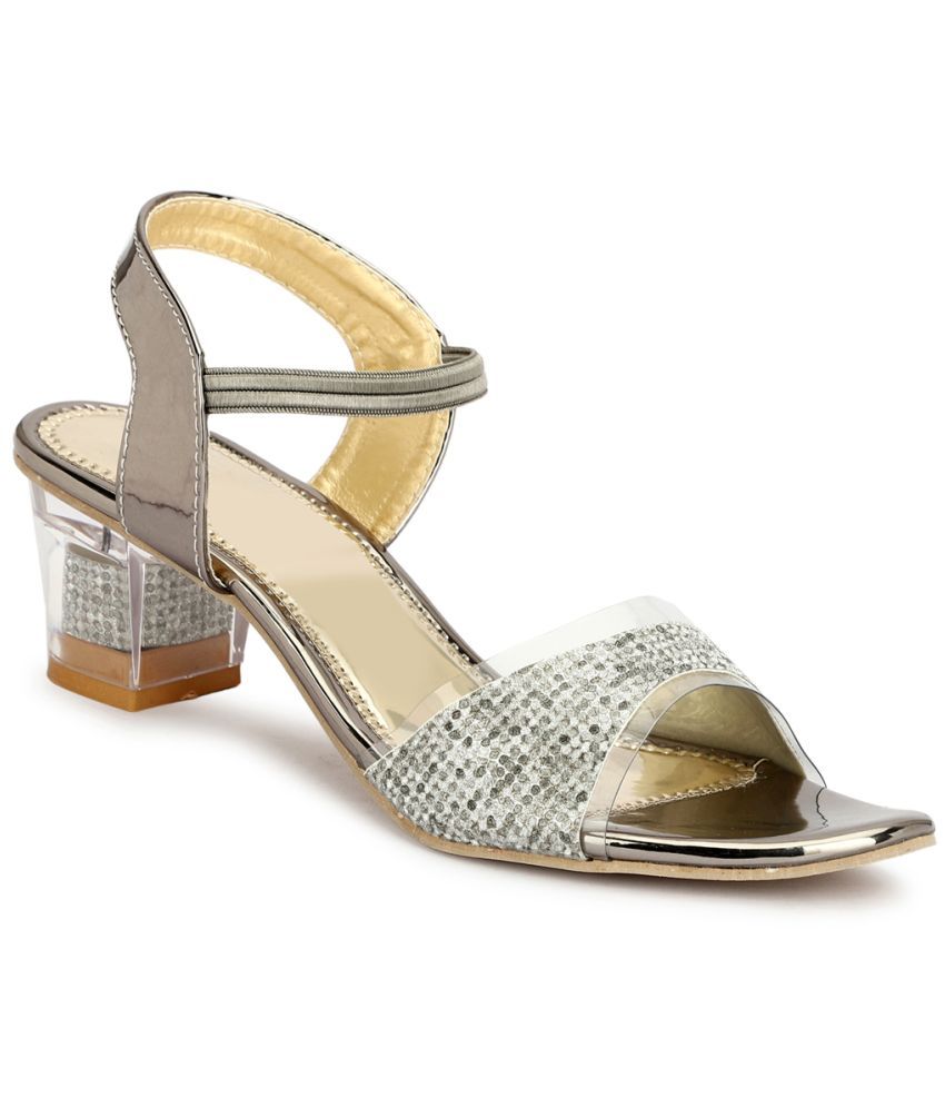     			Rimezs Silver Women's Sandal Heels