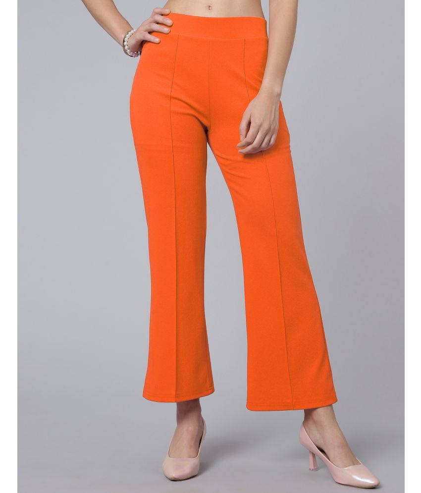     			Selvia Orange Lycra Regular Women's Casual Pants ( Pack of 1 )