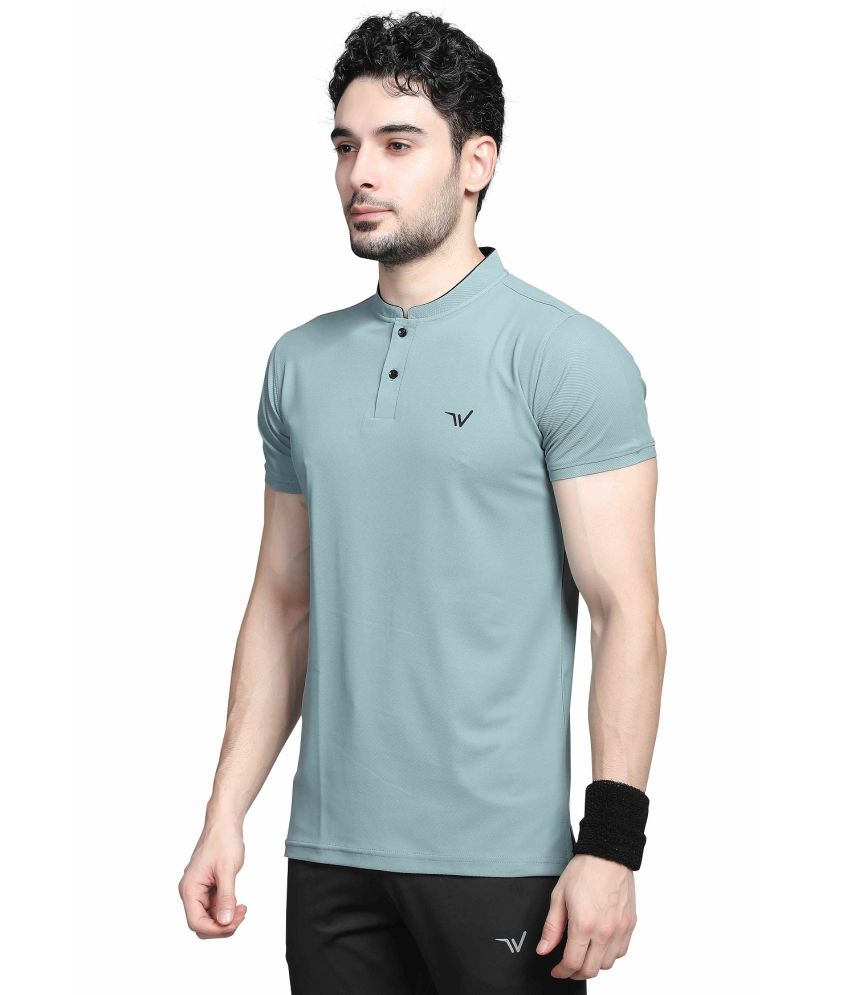     			WEWOK Polyester Regular Fit Solid Half Sleeves Men's Polo T Shirt - Green ( Pack of 1 )