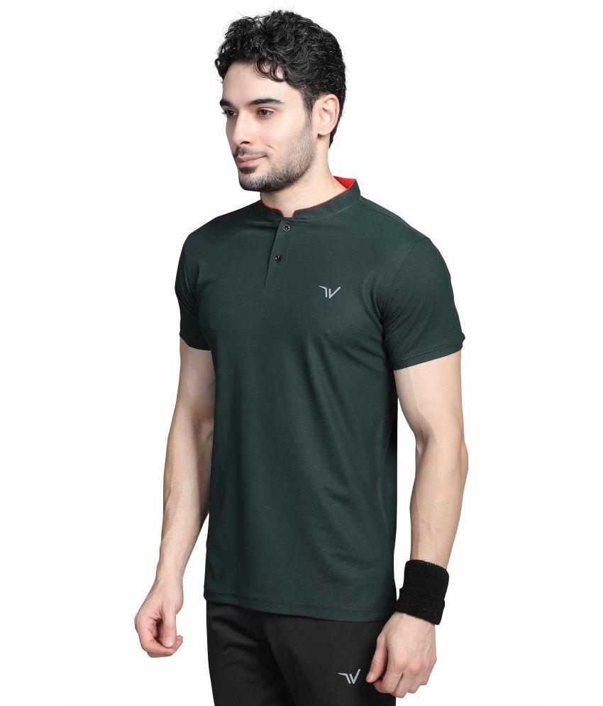     			WEWOK Polyester Regular Fit Solid Half Sleeves Men's Polo T Shirt - Olive ( Pack of 1 )