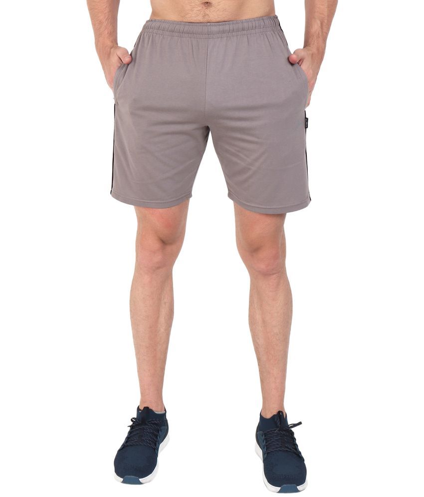     			Zeffit Silver Cotton Blend Men's Running Shorts ( Pack of 1 )