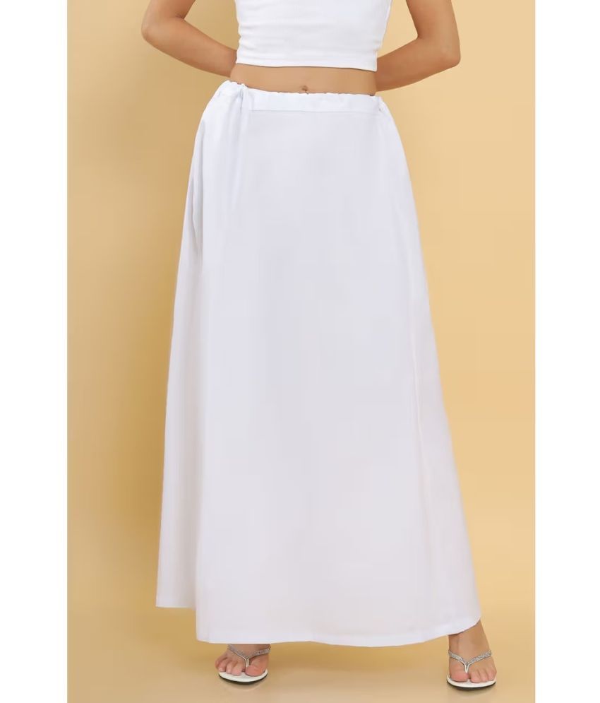     			kinu White Cotton Petticoat - Single