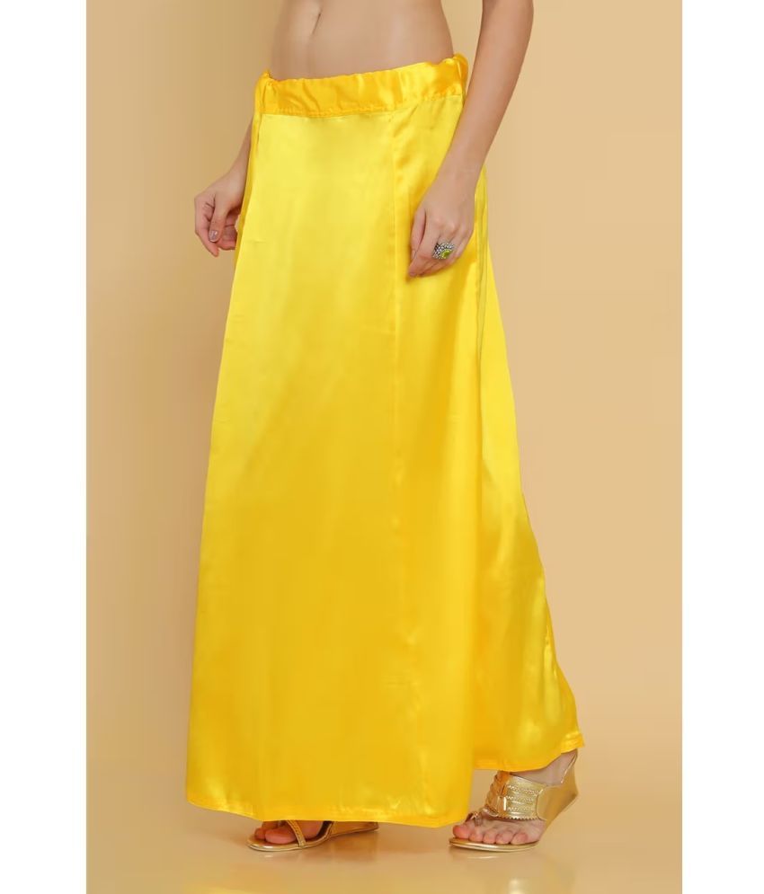     			kinu Yellow Satin Petticoat - Single