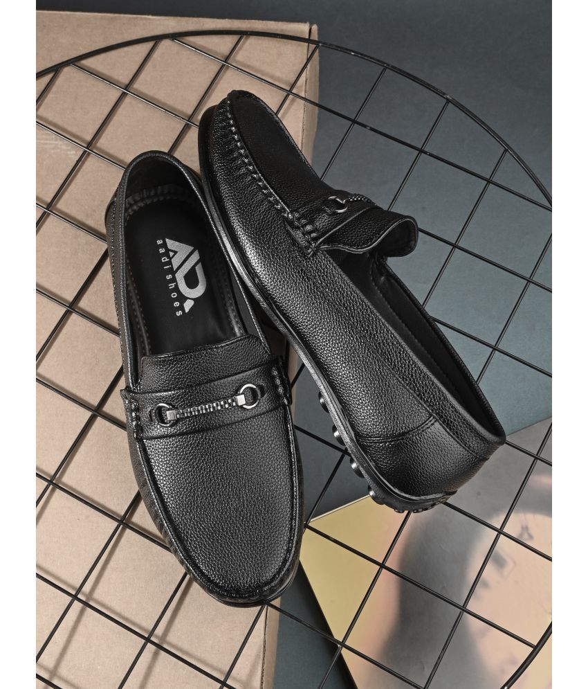     			Aadi Black Men's Slip on