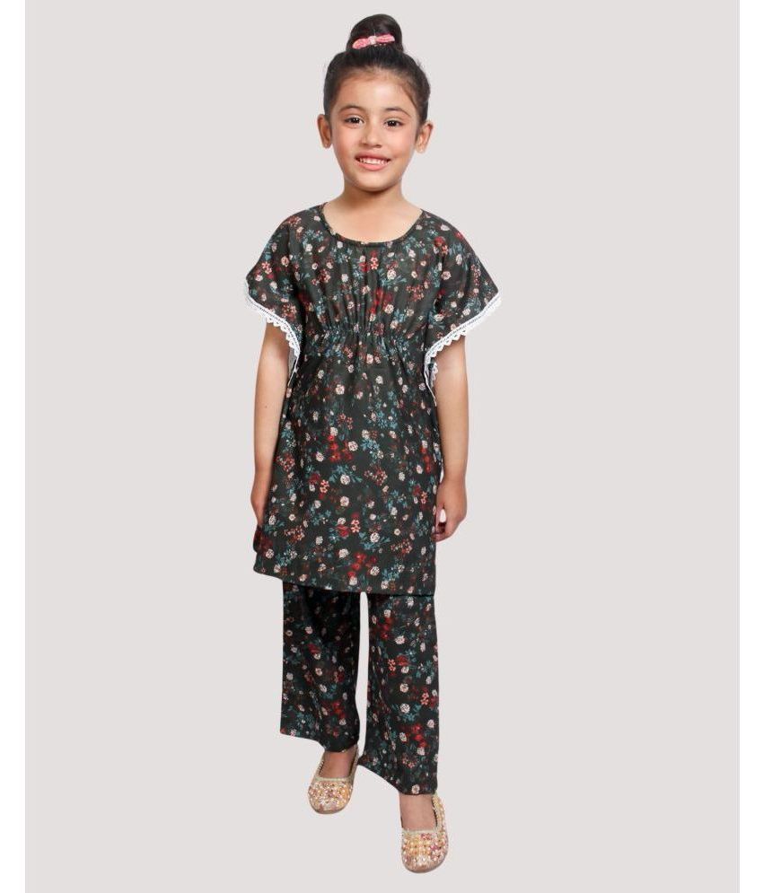     			Addyvero Green Polyester Girls Kurti With Palazzo ( Pack of 1 )