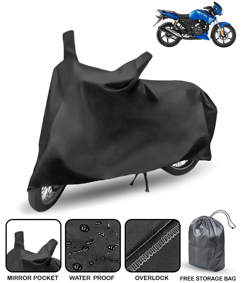     			AutoRetail Bike Body Cover for TVS Apache RTR 180 ( Pack of 1 ) , Black