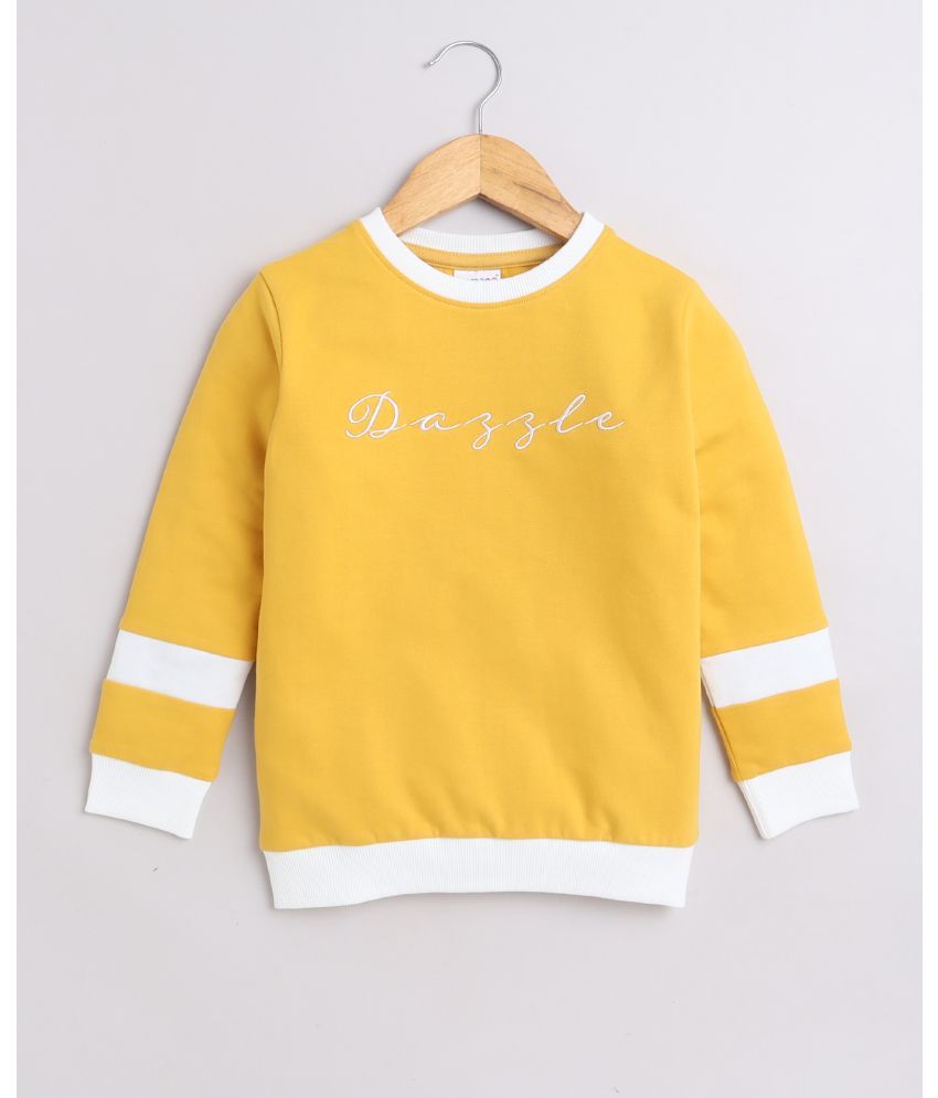     			BUMZEE Mustard Girls Full Sleeves Cotton Sweatshirt Age - 3-4 Years