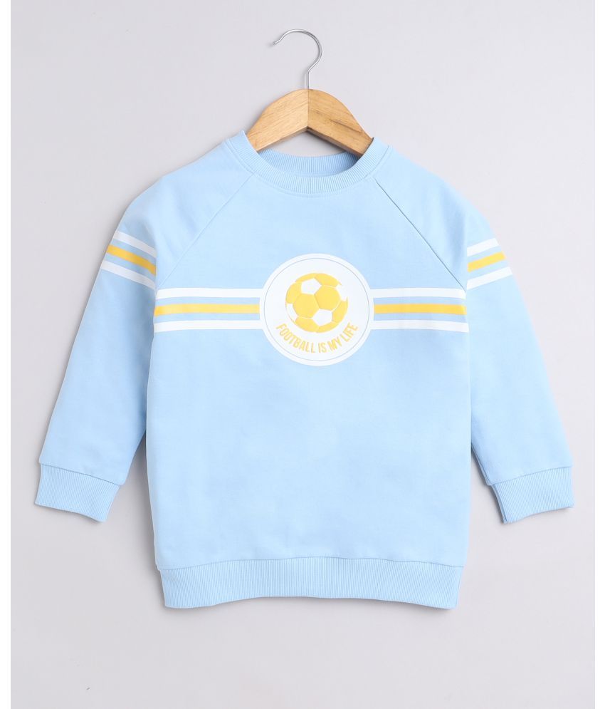     			BUMZEE Sky Blue Cotton Boys Sweatshirt ( Pack of 1 )