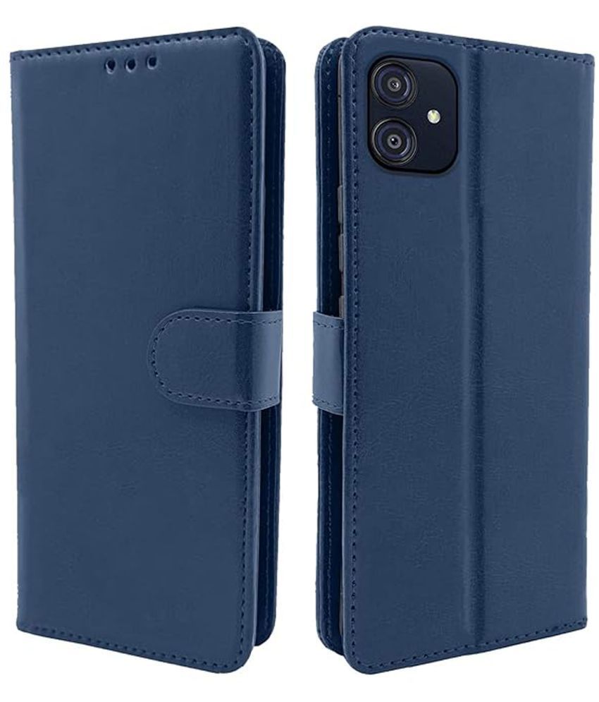     			Brampton Blue Flip Cover Artificial Leather Compatible For Samsung Galaxy M04 ( Pack of 1 )