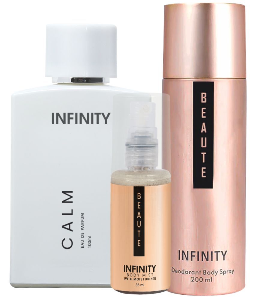     			CFS Calm EDP Perfume 100ml, Beaute Deo Body Spray 200ml, Beaute Body Mist 35ml Long Lasting Perfume Pack of 3